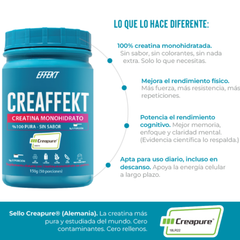 Creatina Effekt con Creapure 300gr (100 porciones)